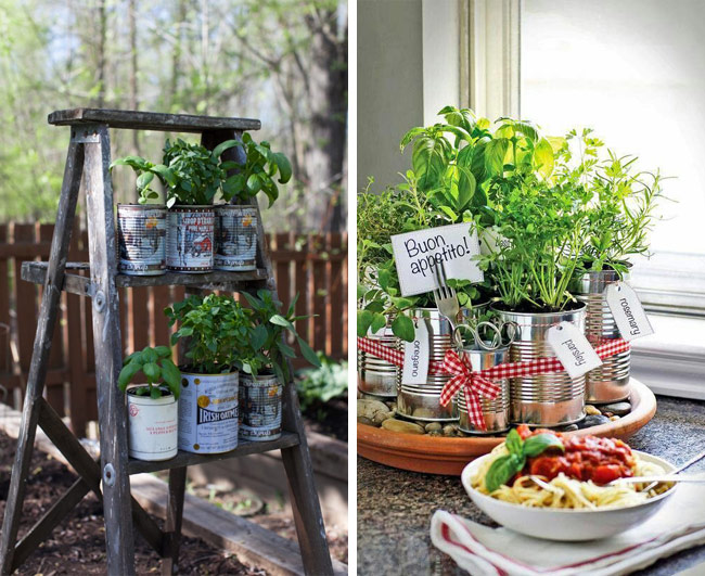 DIY-Tin-Can-Herb-Garden1