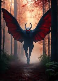 The giant red-winged creatures of Lusubwe Forest as imagined by Mutesi.